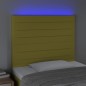 vidaXL LED Kopfteil Grün 80x5x118/128 cm Stoff