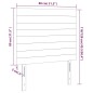 vidaXL LED Kopfteil Grün 80x5x118/128 cm Stoff