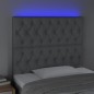 vidaXL LED Kopfteil Hellgrau 90x7x118/128 cm Stoff vidaXL LED Kopfteil Hellgrau 90x7x118/128 cm Stoff