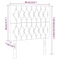 vidaXL LED Kopfteil Hellgrau 90x7x118/128 cm Stoff vidaXL LED Kopfteil Hellgrau 90x7x118/128 cm Stoff