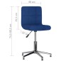 Esszimmerstühle 2 Stk. Drehbar Blau Stoff Esszimmerstühle 2 Stk. Drehbar Blau Stoff