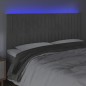 vidaXL LED Kopfteil Hellgrau 160x5x118/128 cm Samt vidaXL LED Kopfteil Hellgrau 160x5x118/128 cm Samt