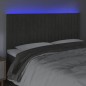 vidaXL LED Kopfteil Dunkelgrau 160x5x118/128 cm Samt vidaXL LED Kopfteil Dunkelgrau 160x5x118/128 cm Samt