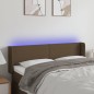 vidaXL LED Kopfteil Dunkelbraun 147x16x78/88 cm Stoff