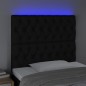 vidaXL LED Kopfteil Schwarz 90x7x118/128 cm Stoff vidaXL LED Kopfteil Schwarz 90x7x118/128 cm Stoff