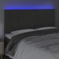 vidaXL LED Kopfteil Dunkelgrau 200x5x118/128 cm Samt vidaXL LED Kopfteil Dunkelgrau 200x5x118/128 cm Samt