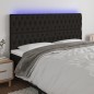 vidaXL LED Kopfteil Schwarz 180x7x118/128 cm Stoff vidaXL LED Kopfteil Schwarz 180x7x118/128 cm Stoff