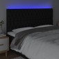 vidaXL LED Kopfteil Schwarz 180x7x118/128 cm Stoff vidaXL LED Kopfteil Schwarz 180x7x118/128 cm Stoff