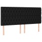 vidaXL LED Kopfteil Schwarz 180x7x118/128 cm Stoff vidaXL LED Kopfteil Schwarz 180x7x118/128 cm Stoff