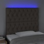 vidaXL LED Kopfteil Taupe 100x7x118/128 cm Stoff
