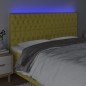 vidaXL LED Kopfteil Grün 200x7x118/128 cm Stoff vidaXL LED Kopfteil Grün 200x7x118/128 cm Stoff
