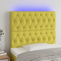 vidaXL LED Kopfteil Grün 100x7x118/128 cm Stoff
