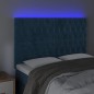 vidaXL LED Kopfteil Dunkelblau 160x7x118/128 cm Samt