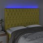 vidaXL LED Kopfteil Grün 160x7x118/128 cm Stoff vidaXL LED Kopfteil Grün 160x7x118/128 cm Stoff