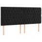 vidaXL LED Kopfteil Schwarz 200x7x118/128 cm Samt vidaXL LED Kopfteil Schwarz 200x7x118/128 cm Samt