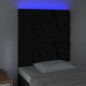 vidaXL LED Kopfteil Schwarz 80x7x118/128 cm Samt vidaXL LED Kopfteil Schwarz 80x7x118/128 cm Samt