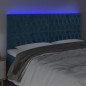 vidaXL LED Kopfteil Dunkelblau 200x7x118/128 cm Samt vidaXL LED Kopfteil Dunkelblau 200x7x118/128 cm Samt