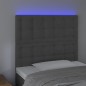 vidaXL LED Kopfteil Dunkelgrau 100x5x118/128 cm Samt vidaXL LED Kopfteil Dunkelgrau 100x5x118/128 cm Samt