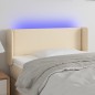 vidaXL LED Kopfteil Creme 83x16x78/88 cm Stoff vidaXL LED Kopfteil Creme 83x16x78/88 cm Stoff