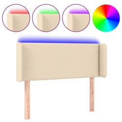 vidaXL LED Kopfteil Creme 83x16x78/88 cm Stoff