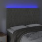 vidaXL LED Kopfteil Hellgrau 144x7x118/128 cm Samt vidaXL LED Kopfteil Hellgrau 144x7x118/128 cm Samt