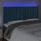 vidaXL LED Kopfteil Dunkelblau 200x5x118/128 cm Samt vidaXL LED Kopfteil Dunkelblau 200x5x118/128 cm Samt