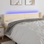 vidaXL LED Kopfteil Creme 183x16x78/88 cm Stoff vidaXL LED Kopfteil Creme 183x16x78/88 cm Stoff