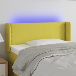 vidaXL LED Kopfteil Grün 93x16x78/88 cm Stoff
