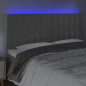 vidaXL LED Kopfteil Hellgrau 160x5x118/128 cm Samt vidaXL LED Kopfteil Hellgrau 160x5x118/128 cm Samt