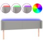 vidaXL LED Kopfteil Hellgrau 183x16x78/88 cm Stoff vidaXL LED Kopfteil Hellgrau 183x16x78/88 cm Stoff