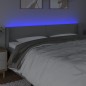 vidaXL LED Kopfteil Hellgrau 183x16x78/88 cm Stoff vidaXL LED Kopfteil Hellgrau 183x16x78/88 cm Stoff