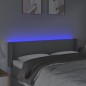 vidaXL LED Kopfteil Hellgrau 147x16x78/88 cm Stoff vidaXL LED Kopfteil Hellgrau 147x16x78/88 cm Stoff