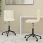 Esszimmerstühle 2 Stk. Drehbar Creme Samt Esszimmerstühle 2 Stk. Drehbar Creme Samt