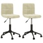 Esszimmerstühle 2 Stk. Drehbar Creme Samt Esszimmerstühle 2 Stk. Drehbar Creme Samt