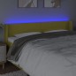 vidaXL LED Kopfteil Grün 203x16x78/88 cm Stoff