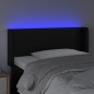 vidaXL LED Kopfteil Schwarz 93x16x78/88 cm Kunstleder
