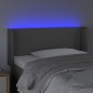 vidaXL LED Kopfteil Grau 83x16x78/88 cm Kunstleder