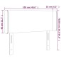 vidaXL LED Kopfteil Hellgrau 103x16x78/88 cm Stoff