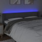 vidaXL LED Kopfteil Dunkelgrau 183x16x78/88 cm Stoff vidaXL LED Kopfteil Dunkelgrau 183x16x78/88 cm Stoff