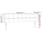 vidaXL LED Kopfteil Dunkelgrau 183x16x78/88 cm Stoff vidaXL LED Kopfteil Dunkelgrau 183x16x78/88 cm Stoff