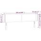 vidaXL LED Kopfteil Dunkelgrau 203x16x78/88 cm Stoff vidaXL LED Kopfteil Dunkelgrau 203x16x78/88 cm Stoff