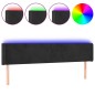 vidaXL LED Kopfteil Schwarz 183x16x78/88 cm Samt vidaXL LED Kopfteil Schwarz 183x16x78/88 cm Samt