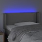 vidaXL LED Kopfteil Grau 103x16x78/88 cm Kunstleder