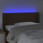 vidaXL LED Kopfteil Dunkelbraun 83x16x78/88 cm Stoff