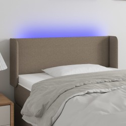 vidaXL LED Kopfteil Taupe 83x16x78/88 cm Stoff