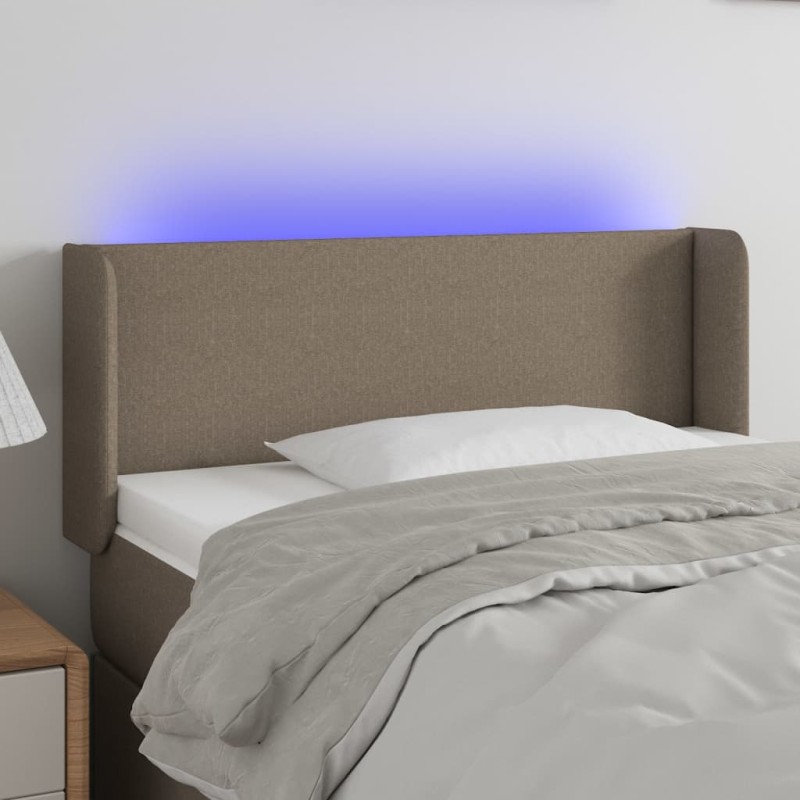 vidaXL LED Kopfteil Taupe 83x16x78/88 cm Stoff vidaXL LED Kopfteil Taupe 83x16x78/88 cm Stoff