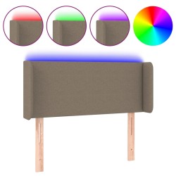 vidaXL LED Kopfteil Taupe 83x16x78/88 cm Stoff