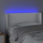 vidaXL LED Kopfteil Weiß 93x16x78/88 cm Kunstleder