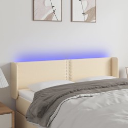 vidaXL LED Kopfteil Creme 147x16x78/88 cm Stoff