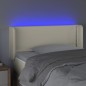 vidaXL LED Kopfteil Creme 93x16x78/88 cm Kunstleder